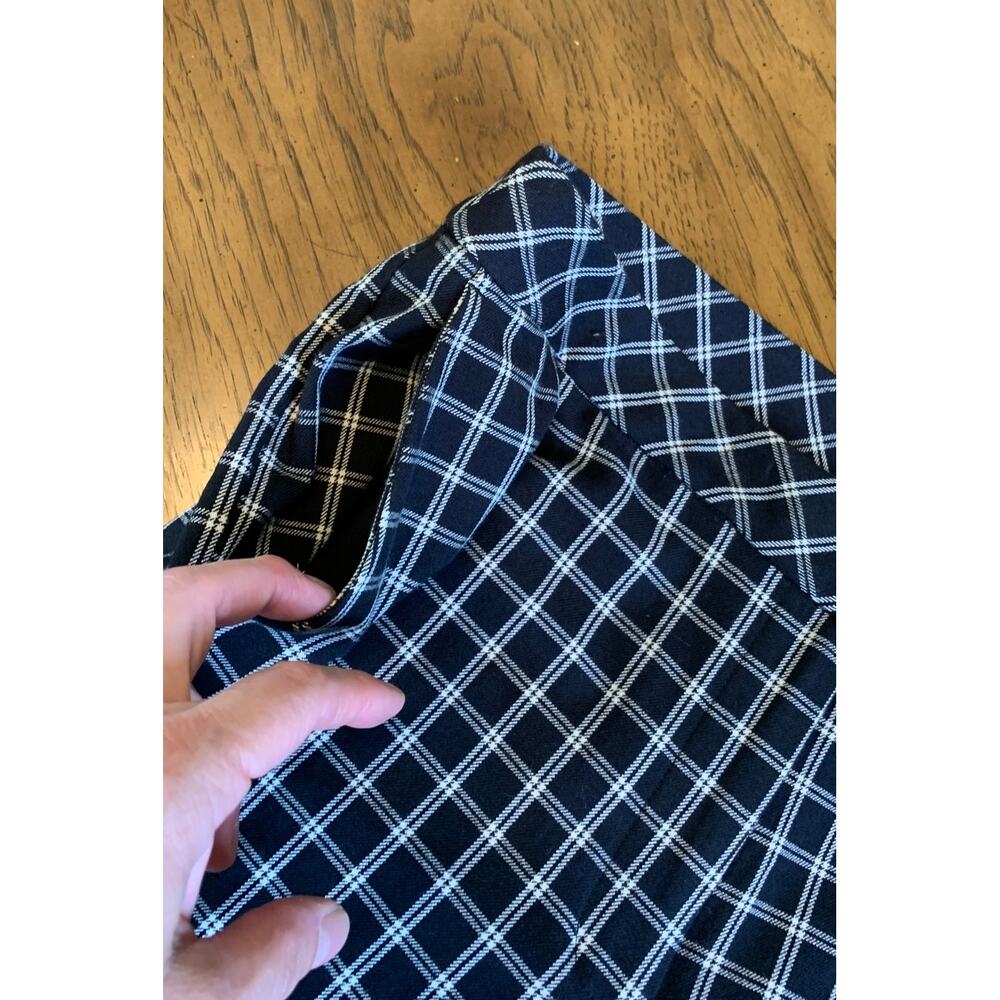 J. Jill Pants Womens 14 Premium Bi Stretch Plaid Mid Rise Black White - Picture 4 of 9
